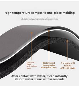 Diatomite <strong>Bath</strong> <strong>Mat</strong> - Absorbent Quick-Dry Non-Slip Floor Rug for Bathroom, Easy-Clean Home Toilet Pad - Product Image 5