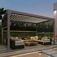 Gazebo de jardin moderne en aluminium et pergola imperméable pour l'aménagement paysager résidentiel et commercial