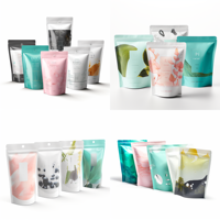 Sachet Zip Personnalisé Avec Logo, Pochette Refermable en Plastique, Sachet d'Emballage Alimentaire en Feuille d'Aluminium, Sachet Doypack pour Poudre