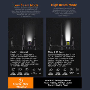 <span class=keywords><strong>Luz</strong></span> de <span class=keywords><strong>Bicicleta</strong></span> Recargable USB de 24W y 2000 <span class=keywords><strong>Lúmenes</strong></span>, Súper Brillante, 6 Modos, Portátil, de Aleación de Aluminio, para Bicicletas de Montaña y Carretera, Faro LED, IPX5 - Product Image 3