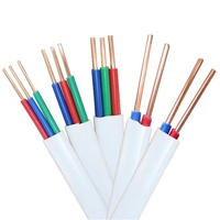 300/500V BVVB Flaches Elektrokabel 2-adrig PVC-isoliert Kupfer-Vollleiter Gummiummantelung 2*1mm