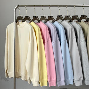 Produttore all'ingrosso 400 personalizzato Gsm cotone misto pile foderato girocollo felpe per le donne <span class=keywords><strong>e</strong></span> gli uomini <span class=keywords><strong>tuta</strong></span> - Product Image 4