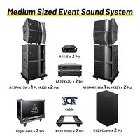 Système de haut-parleurs L-Solution A15F+A15W+KS21 Plug and Play avec amplificateur, ensemble complet de sonorisation pour événements en direct et concerts