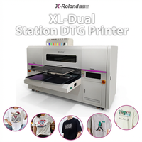 Imprimante DTG double station A4 X-Roland avec 4 têtes d'impression I3200 pour l'impression directe sur vêtements et uniformes d'entreprise