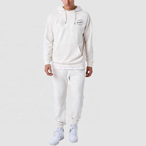 Blanc personnalisé sérigraphie coton français éponge cordon pull à capuche surdimensionné épais unisexe coton de haute qualité - Product Image 5