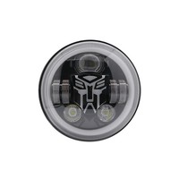 Phares LED 7 pouces 80W 12V pour Wrangler avec feux combinés style Transformers, faisceau haut-bas, éclairage tout-terrain