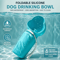 Nouveau produit transfrontalier : Gamelle et abreuvoir pliables en silicone pour chien, idéales pour les voyages en extérieur