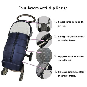 OEM Universal cochecito cálido <span class=keywords><strong>invierno</strong></span> banderines saco de dormir manta antideslizante impermeable y a prueba de viento cochecito de bebé cubierta Multi - Product Image 4