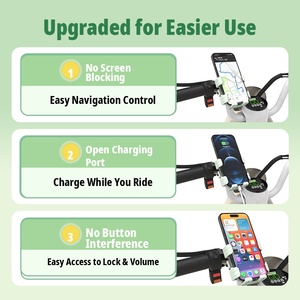 <span class=keywords><strong>Support</strong></span> de téléphone pour moto, anti-vibration, fixation sur guidon, verrouillage automatique, déverrouillage en un clic, <span class=keywords><strong>support</strong></span> de téléphone pour navigation à vélo - Product Image 4