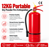 Extincteur à poudre sèche portable de 12 kg, cylindre en acier avec manomètre, fabrication directe