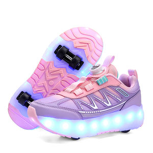 <span class=keywords><strong>Prix</strong></span> usine LED quatre roues en ligne réglable chaussures à roulettes professionnelles en plein air enfants patins chaussures à roulettes pour enfants - Product Image 2