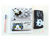 Multifonction mignon étudiant kawaii dessin animé grande capacité école enfants pochette boîte à crayons gelée gel crayon sac