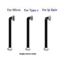 Rechtwinkliges, flaches 8-PIN-FFC-Kabel, dünnes FPC-USB-C-Datenkabel, PVC, OEM-Standard, Micro-USB, geflochten, 2A