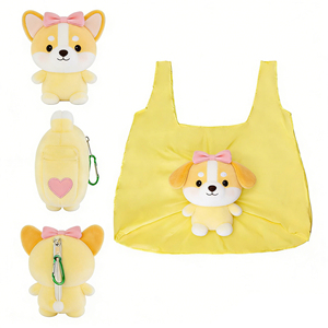 Borsa Ecologica Riutilizzabile Personalizzata a Forma di Animale, Super Morbida, in Peluche, con Imbottitura in Cotone, Borsa Pieghevole Standard con Etichetta - Product Image 5