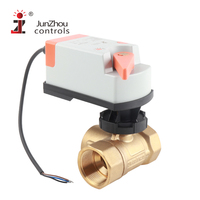 Válvula de Bola de Latón DN40 de 3 Hilos con Actuador Eléctrico 24V/220V para Agua OEM