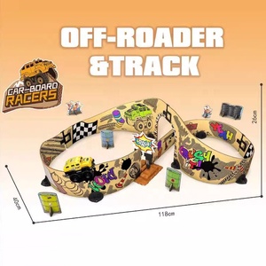 Coche <span class=keywords><strong>de</strong></span> Acrobacias Eléctrico <span class=keywords><strong>de</strong></span> Juguete Todoterreno con <span class=keywords><strong>Pista</strong></span> <span class=keywords><strong>de</strong></span> Papel para Armar, Camión Monstruo Creativo para Niños - Product Image 5