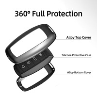 Étui de clé Haval H6 de luxe en alliage de zinc, design rayé, résistant aux rayures pour H6/F7/H9, nouvelle coque de voiture avec boucle