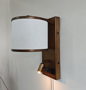 Thoải mái trọ đầu giường Led Đọc Sách ánh sáng khách sạn Đèn tường với cắm và thay đổi độ sáng chuyển đổi với USB sạc cổng và ổ cắm đèn - Product Image 2