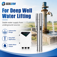 Pompe submersible solaire DC SEALCON pour puits profond, en acier inoxydable, avec contrôleur MPPT externe pour l'irrigation