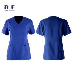 Commercio all'ingrosso di alta qualità su misura di colore Spandex scrub medici uniformi da ospedale set per le donne uomo Hombre con Nurs Top - Product Image 6