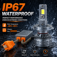 Ampoule de phare LED SFIDA V31 75W 7500LM, ampoule de phare LED pour voiture H4 H7 H11 9005 9006, Plug and Play, refroidissement par ventilateur