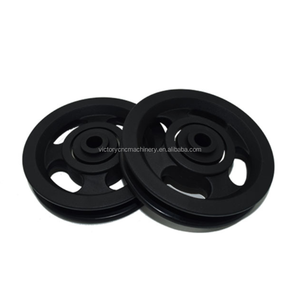 P6 100 מ "מ נושא אוניברסלי גלגל גלגל פלסטיק גלגול גלגלת חלקים ציוד כושר תלוי ציוד כוח אימון גלגל - Product Image 3