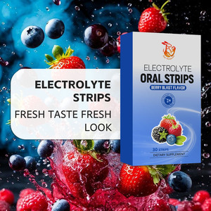 Bandes orales d'électrolytes à dissolution rapide avec sodium et potassium pour une hydratation rapide, sans sucre, supplément de récupération après l'exercice - Product Image 5