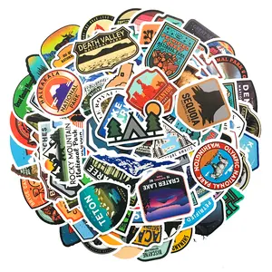 100 PCS/BAG Yellowstone National Park of America vinyl stickers