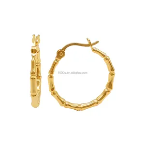 Pendientes de aro de oro de 18K para mujer, Charms de oro sólido, precio más bajo, joyería de oro