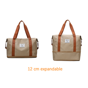 Sac de voyage unisexe à <span class=keywords><strong>fermeture</strong></span> <span class=keywords><strong>éclair</strong></span>, grande capacité, avec compartiment pour trolley, sac de sport imperméable en Oxford, sac à bagages étanche - Product Image 3