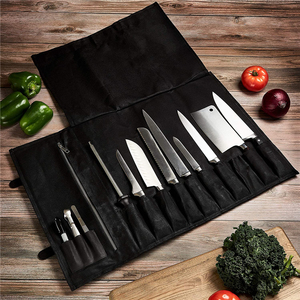 Couteau de camping personnalisé Vaisselle en toile en acier inoxydable Set de <span class=keywords><strong>couverts</strong></span> réutilisables Sac en toile Couteau de chef Sac à roulettes Sac pour couteau de chef - Product Image 2