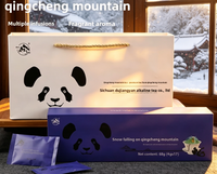 Nouvelle boîte cadeau créative de thé au jasmin mélangé Panda 68g, spécialité du Sichuan, montagne de Qingcheng, boîte cadeau neige