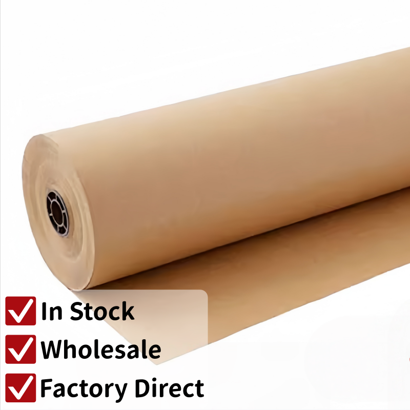 Eco-friendly Recyclable Kraft Paper Roll (Cardboard) No Fading & No Odor for Food Packaging Gift & Craft Cardboard Applications