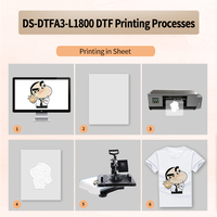 (Promosi Besar) DOM Printer Dtf Film L1800 Harga Termurah 32Cm Baru untuk Mesin Cetak Kaus Transfer Panas