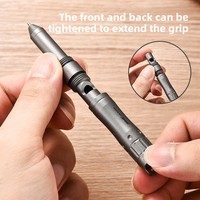 Sifflet de survie à usage multiple en titane, granit mat, caoutchouc souple pour stylet d'écriture, sifflet en métal.