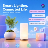 Lampe de table intelligente JINK Luma Mini Matter compatible avec HomeKit, commande vocale Siri, luminosité réglable, LED à intensité variable