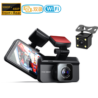 3,0 pulgadas de doble canal GM 1080p espejo retrovisor cámara de salpicadero de coche con WiFi gratis 1 año de garantía 170 ° vista de campo caja negra
