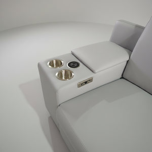Set Moderno per Soggiorno a Forma di L, <span class=keywords><strong>Divano</strong></span> Componibile in Pelle con Reclinabile, Modulare ed Estendibile, per Hotel e Camere da Letto - Product Image 3