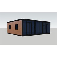 Maison conteneur en acier de 10 pieds à assemblage rapide avec design pliable, espace de vie villa portable et extensible