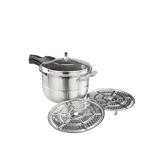 Stainless Steel Pressure Cooker with stronger lugs and thick base 11/16 Litres