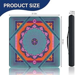 Portable Mahjong <b>Table</b> Mat <b>Foldable</b> <b>Game</b> <b>Table</b> Cover Printed Mahjong Mat with Carry Bag for Travel Use - Product Image 1