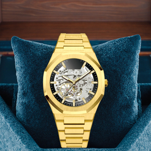 Sang Trọng Bạc Sáng Thấp Moq Cơ Khí Đồng Hồ Đeo Tay Skeleton Chất Lượng Cao Tự Động Đồng Hồ Người Đàn Ông - Product Image 5