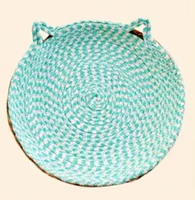 Lit pour chat en rotin tressé et corde de coton, matelas rond toutes saisons, griffoir, tapis de repos rafraîchissant lavable, pour affûter les griffes