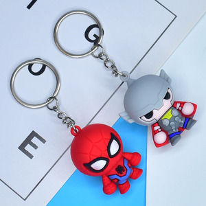 Khuyến Mại Anime Móc Chìa Khóa Cao Su PVC Phim Hoạt Hình Đáng Yêu Marvel Iron Man Spider Man Anh Hùng Keychain Túi Xách Trang Trí - Product Image 6
