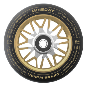 Roues de trottinette en aluminium super légères 110mm 120mm, noyau en aluminium, PU 88A à rebond élevé, roulement ABEC-9, fabrication sur mesure, pièces de trottinette personnalisables - Product Image 3
