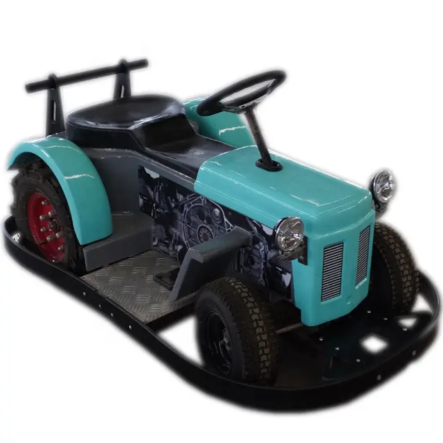 Синий четырехколесный Электромобиль Электрический трактор go kar t Детская игрушечная машинка go kart factory