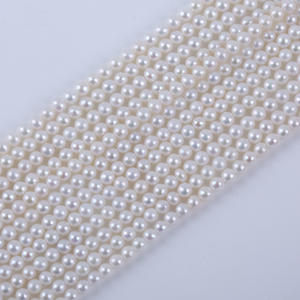 Cuentas Redondas Planas de Imitación de Perla Dorada de 3-3.5mm de Zhuji, Perlas de Agua Dulce Naturales, Cuentas Sueltas para Hacer Collares y Pulseras - Product Image 3