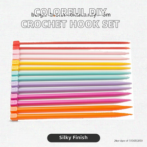 Juego <span class=keywords><strong>de</strong></span> Agujas <span class=keywords><strong>de</strong></span> Ganchillo <span class=keywords><strong>de</strong></span> Plástico para Tejer, Color Caramelo, Grosor <span class=keywords><strong>de</strong></span> 1 mm, Longitud <span class=keywords><strong>de</strong></span> 25 cm, Diseño Simple, para Manualidades - Product Image 2