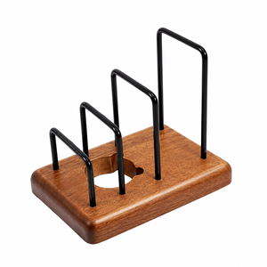 Support de rangement personnalisé en bois de noyer pour planches à découper, ustensiles de cuisine, casseroles et couvercles - Product Image 1