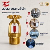 Kepala Sprinkler Kuningan Bersertifikasi FM CE untuk Hotel, Dapur, Bandara, dan Pusat Data di Arab Saudi dan UEA